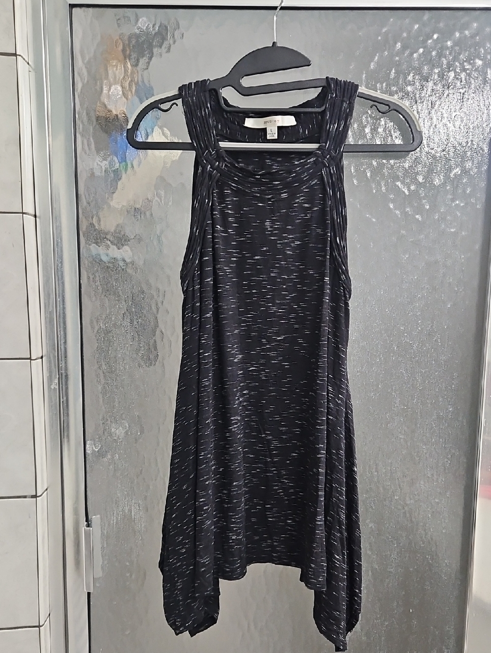 Studio M Black Space-Dye High Low Swing Tank